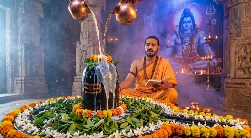 Rudrabhishek Puja Bangalore Shiva Lingam abhishek - Powerful mantra chanting by experienced Hindi Pandit